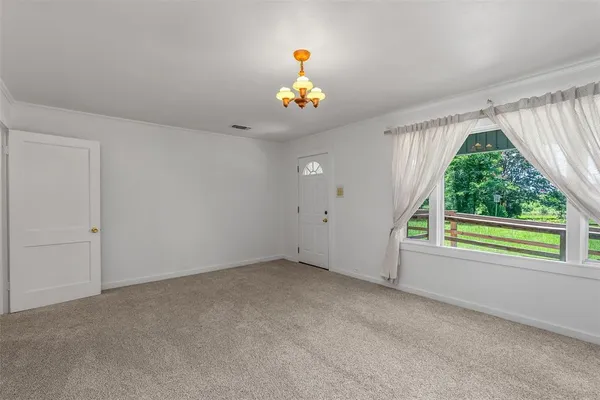 an empty room with a window