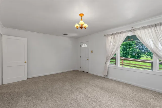 an empty room with a window