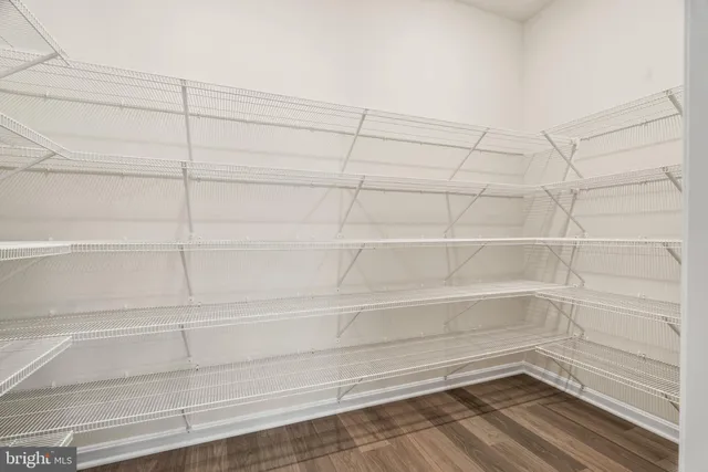 a view of a room with racks