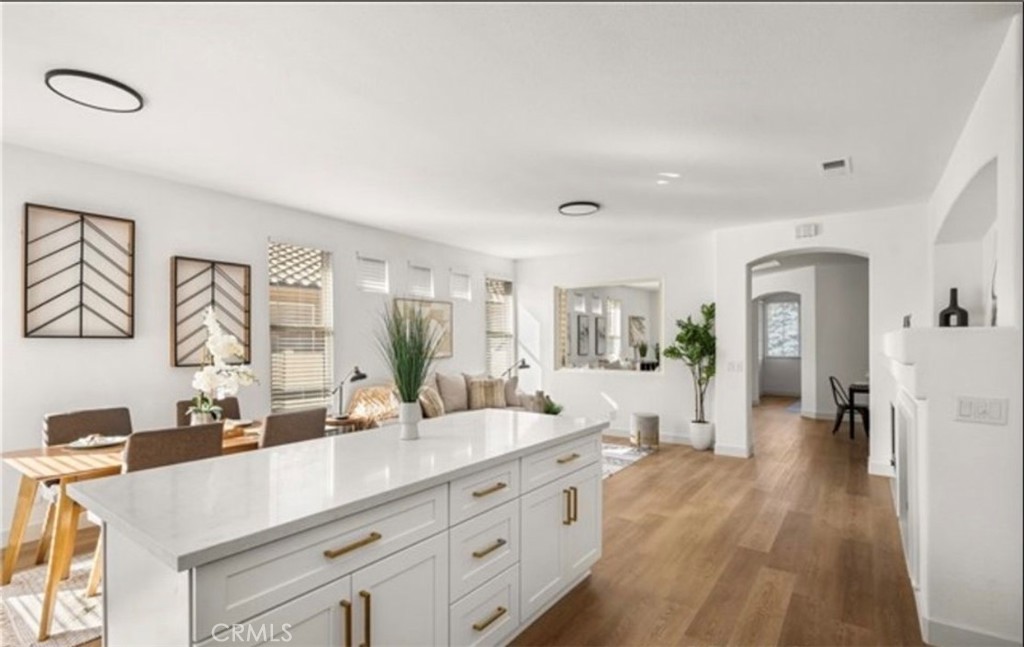 kitchen island to living room