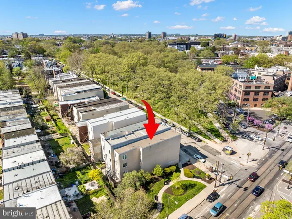 a view of a city with tall buildings