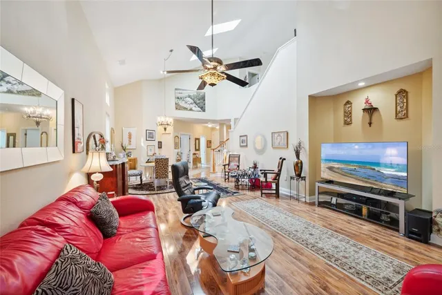 a outdoor living space with furniture