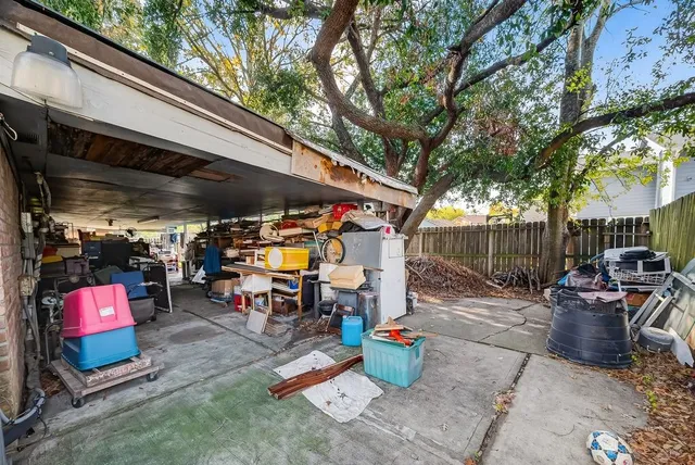a view of outdoor space with seating