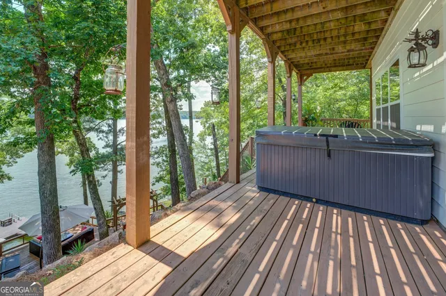 a view of backyard with green space