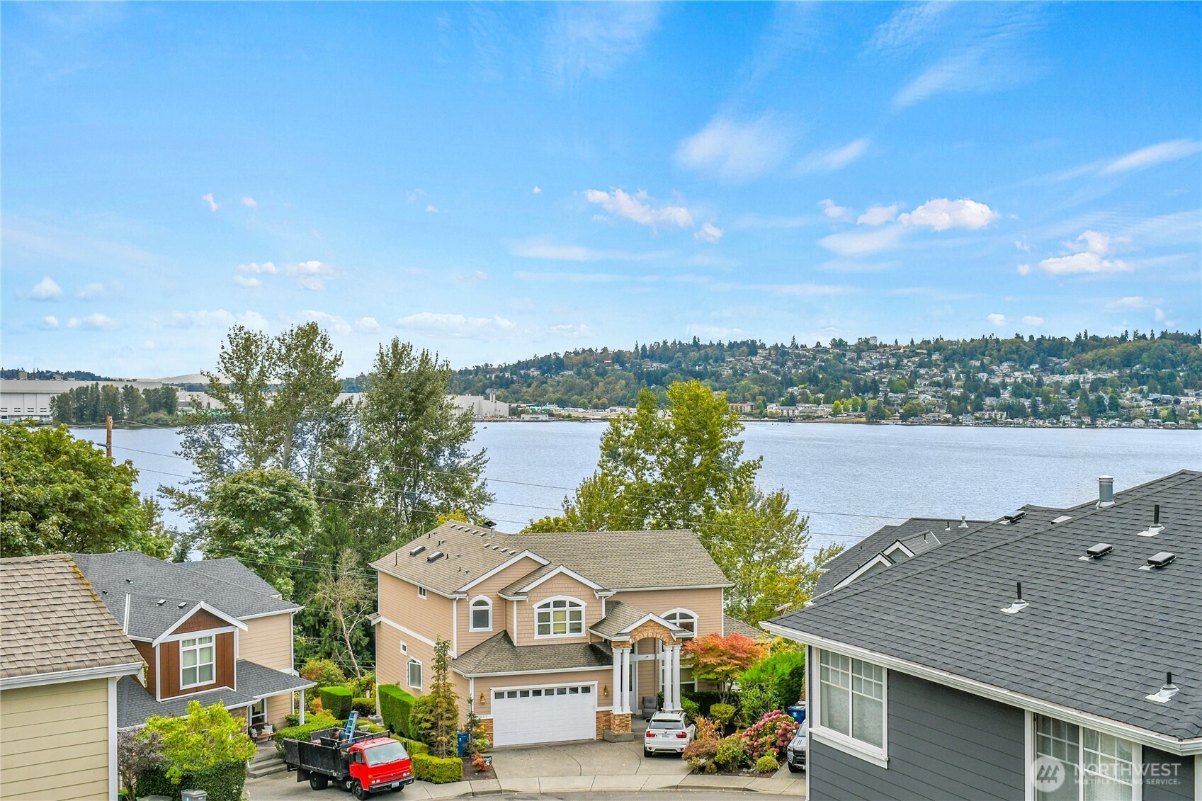 1011 North 27th Place Renton, WA 98056 - Photo 31 of 40 an aerial view of multiple houses with a city street