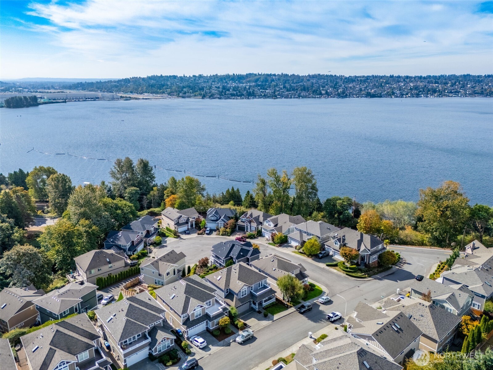 1011 North 27th Place Renton, WA 98056 - Photo 37 of 40 an aerial view of a city with lake view