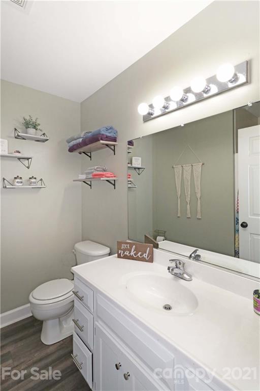 1045 Tabor Road Olin, NC 28660 - Photo 21 of 44 a bathroom with a sink a toilet and mirror
