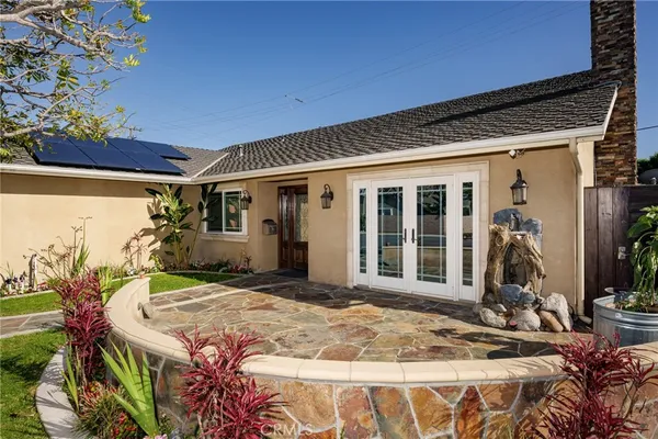 a front view of a house