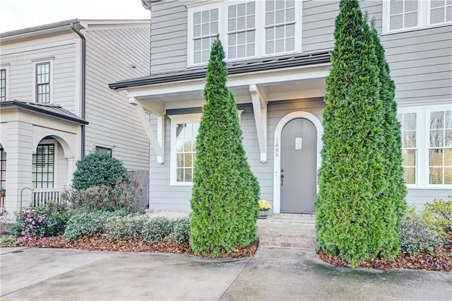 an aerial view of multiple house