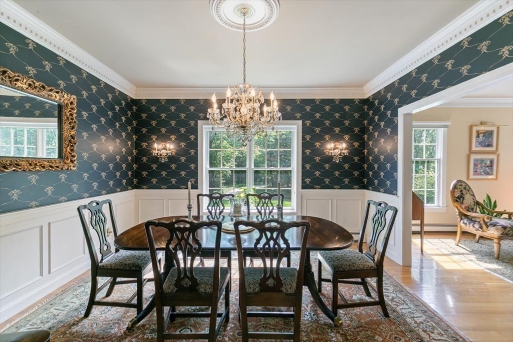 9 Perley Lane Boxford, MA 01921 - Photo 17 of 41 a view of a dining room with furniture window and outside view