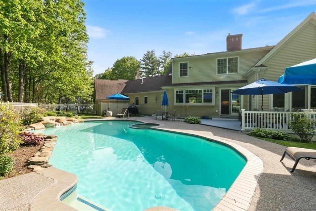 9 Perley Lane Boxford, MA 01921 - Photo 5 of 41 a view of a house with swimming pool and sitting area