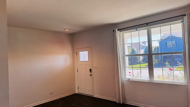 an empty room with a window