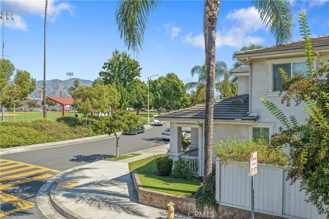 a house view with a garden space