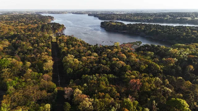 a view of lake and mountain