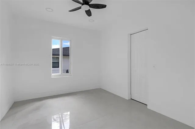an empty room with a window