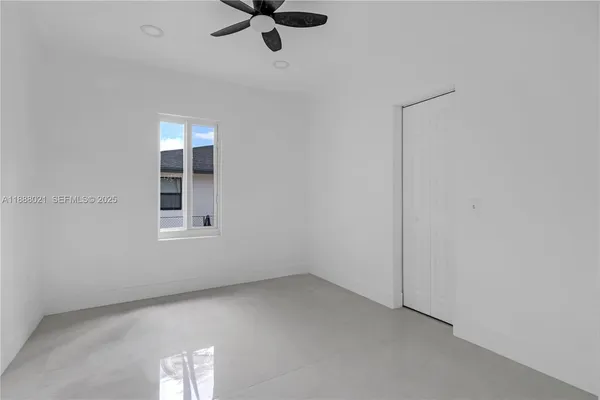 an empty room with a window