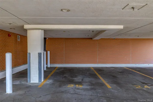 a view of a garage