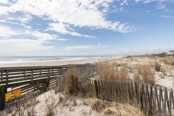 a large building with a ocean view