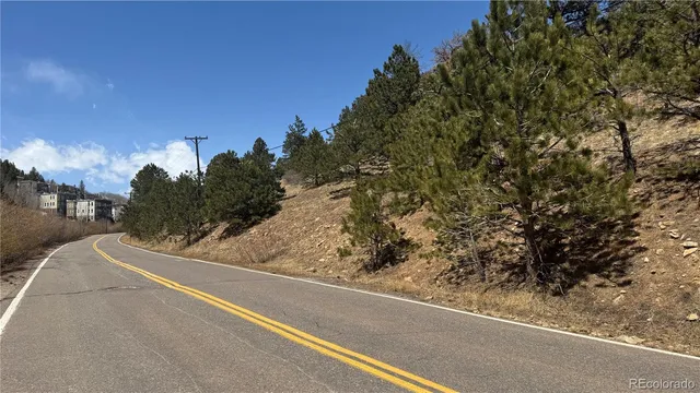 a view of a street from a window