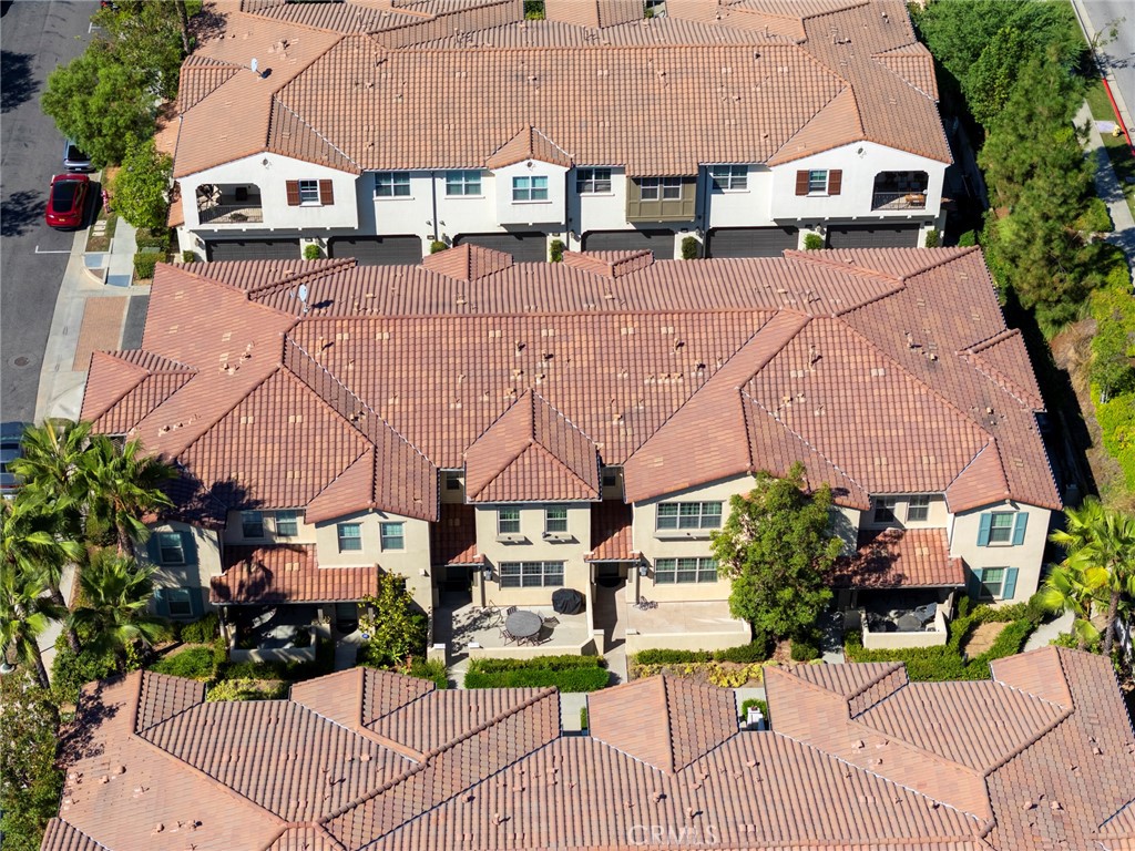 869 East Mountain Way, Unit D Azusa, CA 91702 - Photo 38 of 55 an aerial view of a house with swimming pool and glass windows