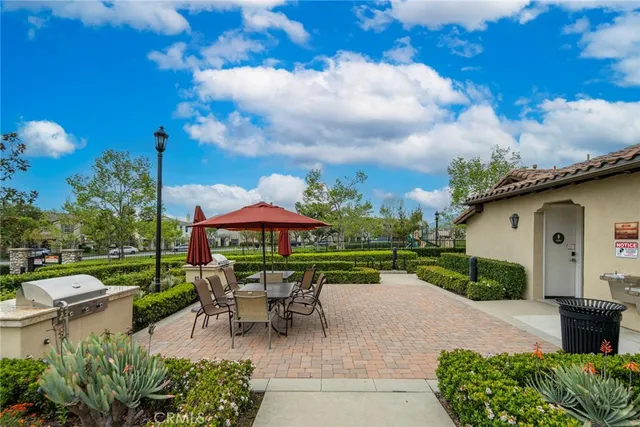 a view of outdoor space with seating area