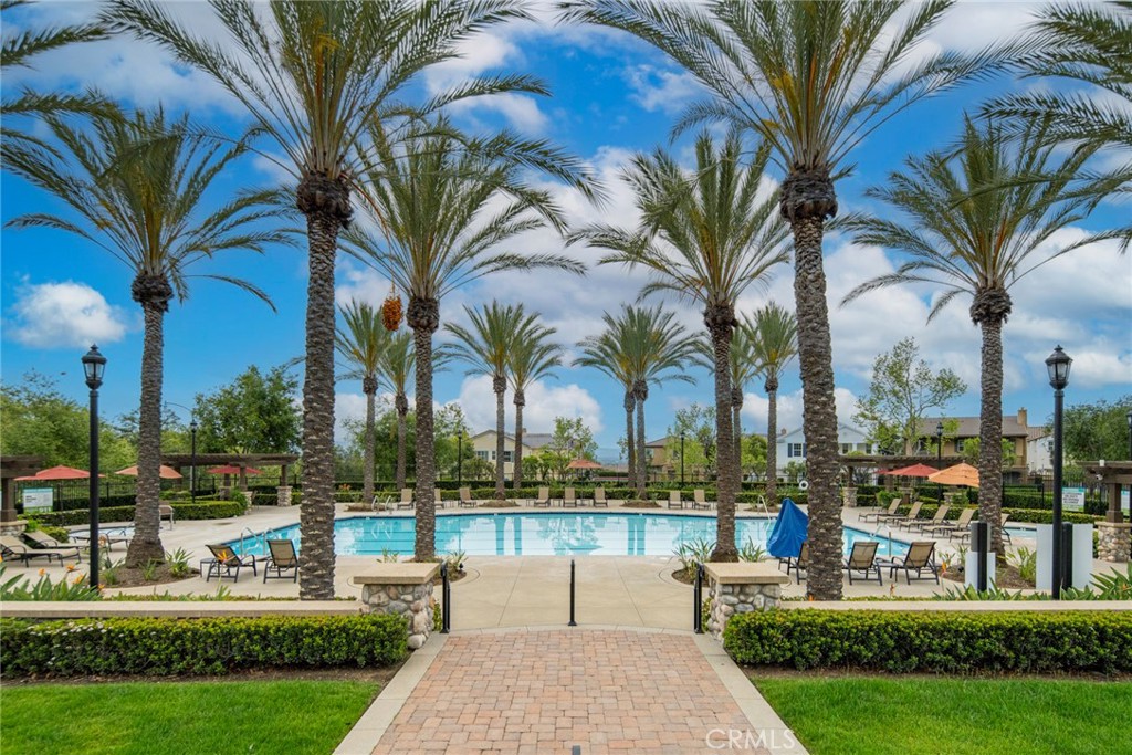869 East Mountain Way, Unit D Azusa, CA 91702 - Photo 46 of 55 a view of a yard with a palm tree