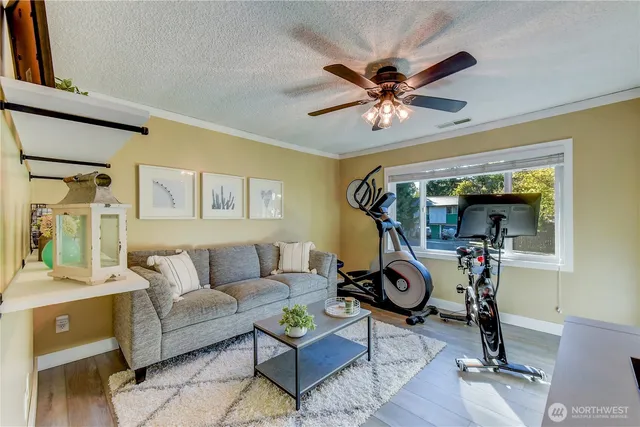 a view of outdoor space with seating area