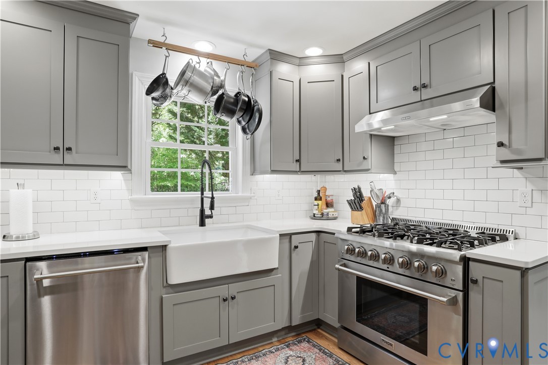 1570 Rock Castle Road Goochland, VA 23063 - Photo 13 of 53 1st View of Kitchen featuring gray shaker-style ca