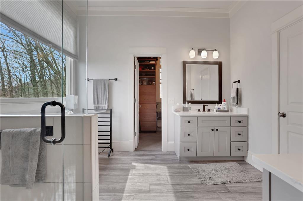 79 Strawberry Way Jasper, GA 30143 - Photo 30 of 67 a spacious bathroom with a shower sink and mirror