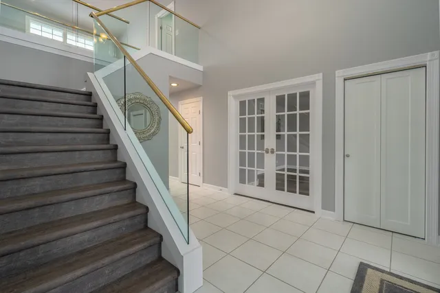 a view of an entryway with staircase