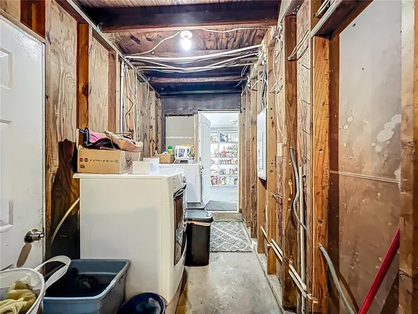 a room with storage and utility