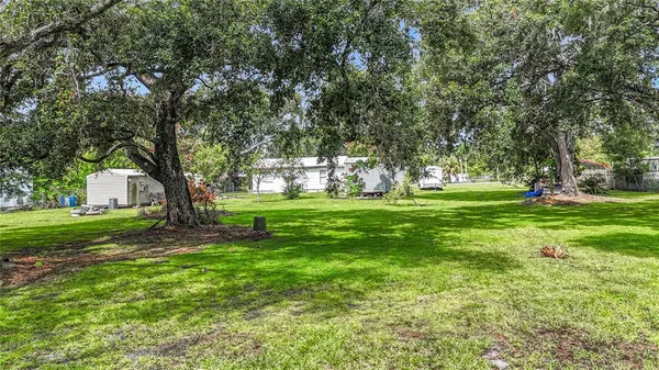 a garden view with a sitting space