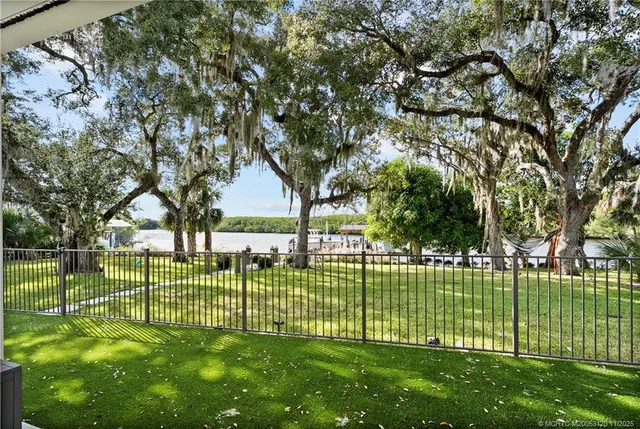 a view of a table and chairs in patio