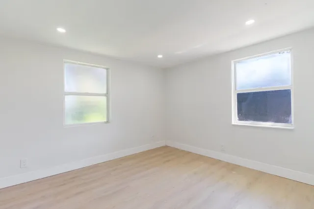 an empty room with a window
