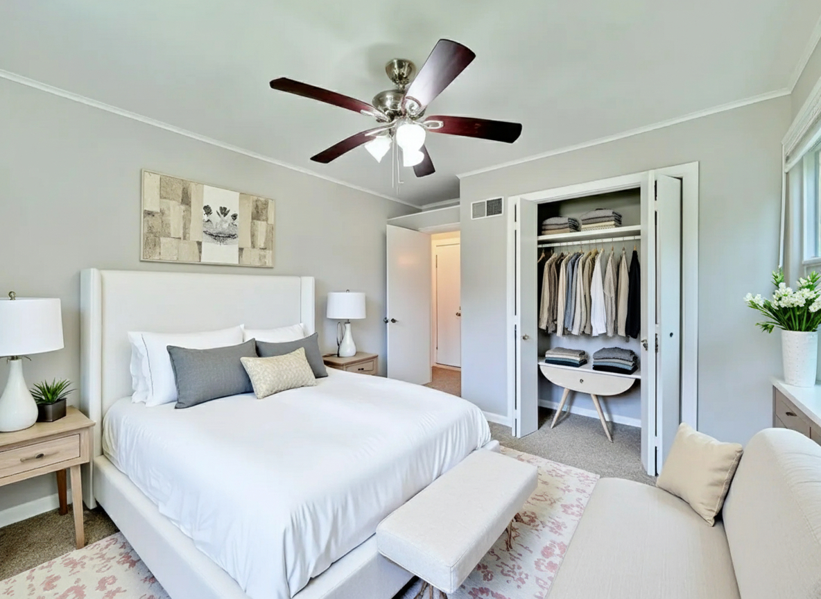 16784 Crane Avenue Hazel Crest, IL 60429 - Photo 13 of 24 a bedroom with a bed and a chandelier