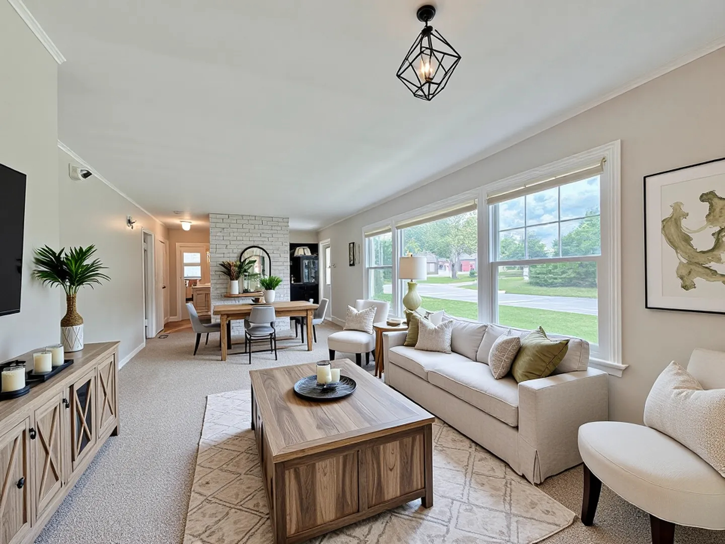 16784 Crane Avenue Hazel Crest, IL 60429 - Photo 3 of 24 a living room with furniture a rug and a large window