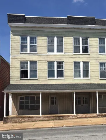 a front view of a building