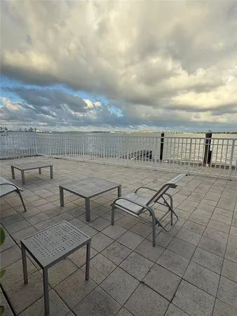 a terrace with outdoor seating