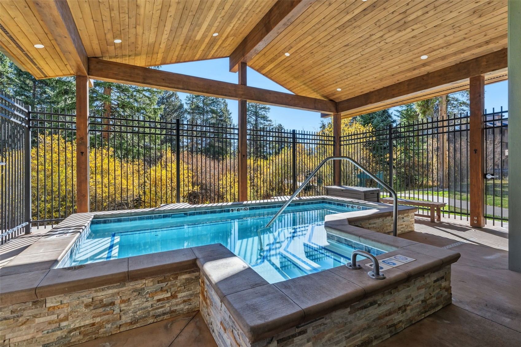 455 Village Road, Unit 215 Breckenridge, CO 80424 - Photo 24 of 35 Covered outdoor hot tub area