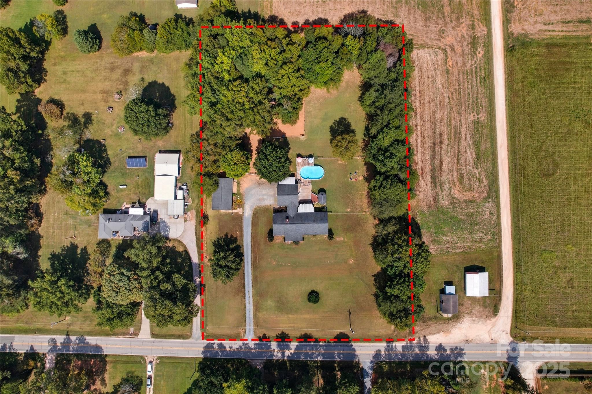 1660 Lentz Road China Grove, NC 28023 - Photo 4 of 44 an aerial view of a house