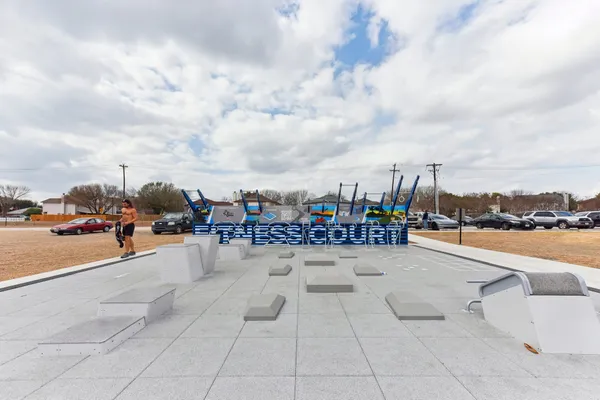 a view of a volley ball court