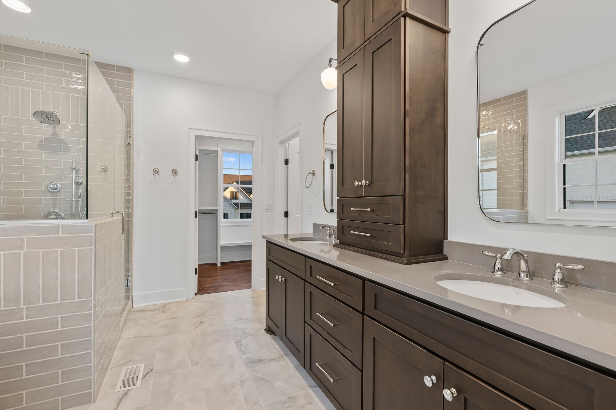 307 Oak Street Lebanon, TN 37087 - Photo 29 of 46 a spacious bathroom with a granite countertop sink mirror and double