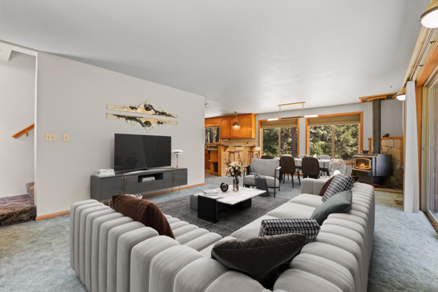 200 Craycroft Ridge Road Downieville, CA 95936 - Photo 8 of 34 a living room with furniture and a flat screen tv