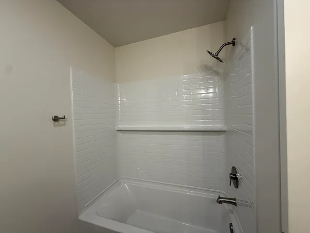 a close up of a bathtub