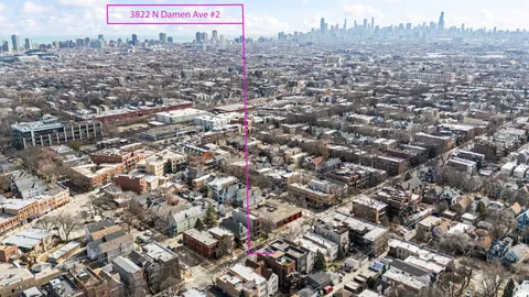 an aerial view of multiple house