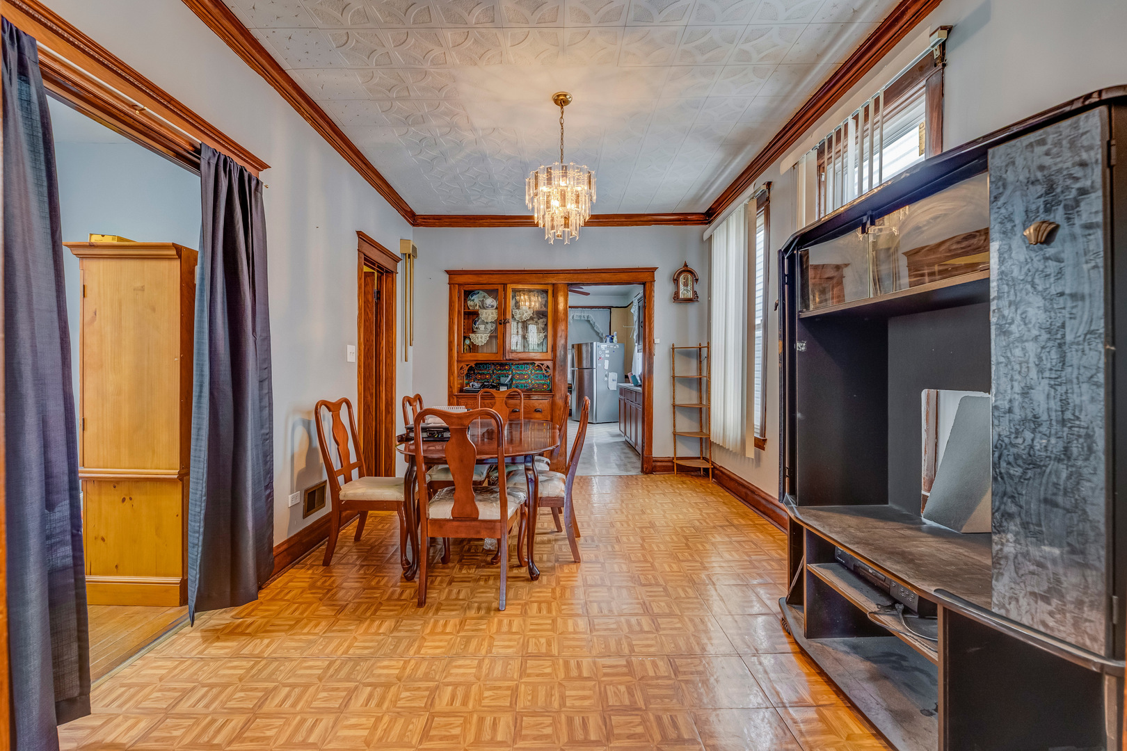 2328 West 19th Street Chicago, IL 60608 - Photo 21 of 31 a view of a dining room with furniture window and wooden floor