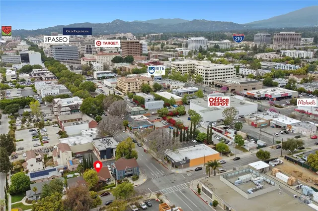 an aerial view of city