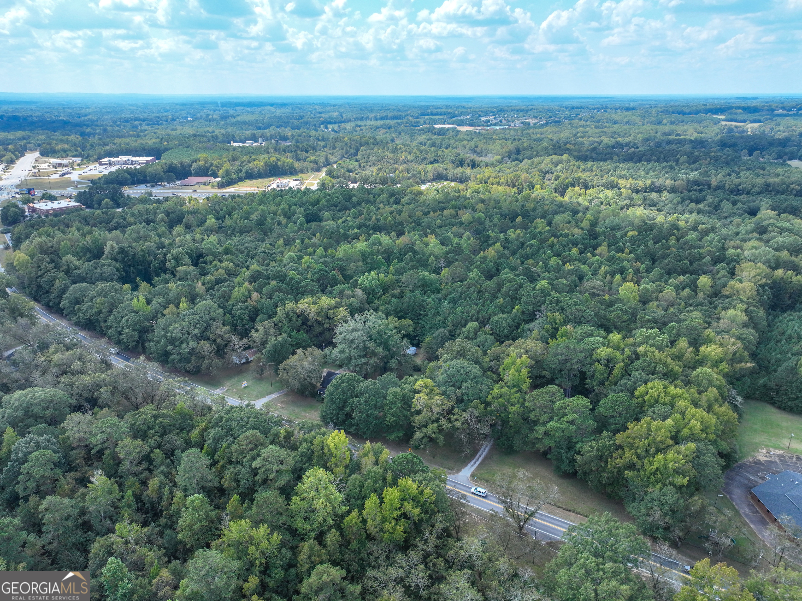 1541 Zebulon Road, Unit 4 TRACTS 35 ACRES Griffin, GA 30224 - Photo 20 of 26 an aerial view of residential houses with outdoor space and trees
