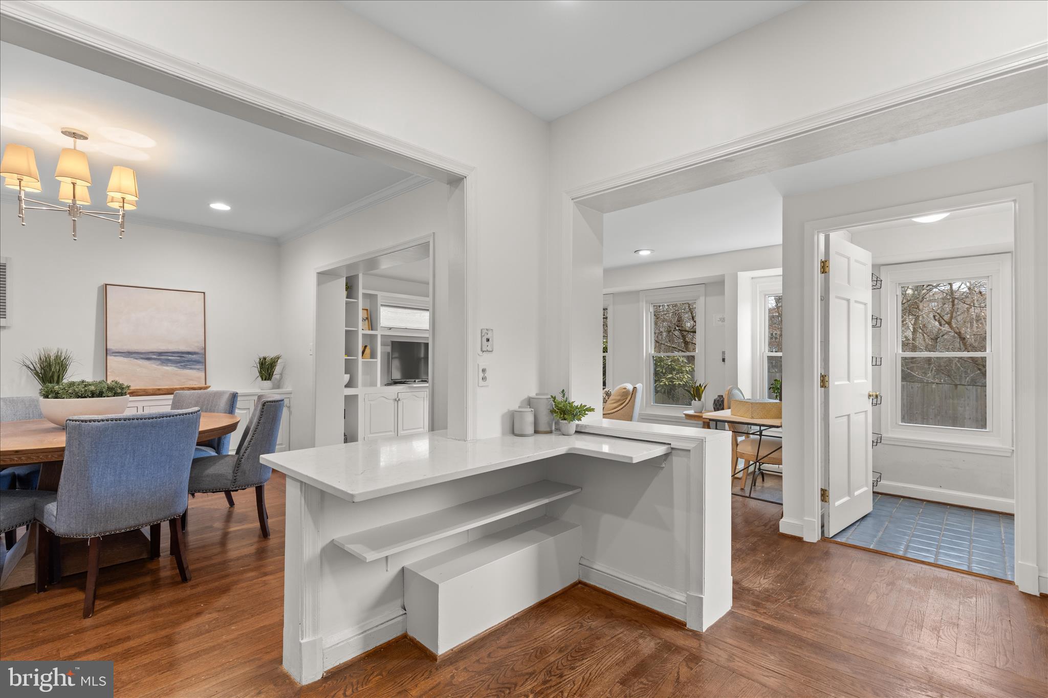 5352 29th Street Northwest Washington, DC 20015 - Photo 16 of 45 a view of a dining room with furniture window and wooden floor