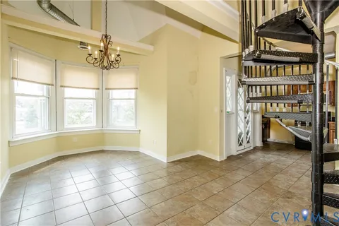 a view of an entryway with a window